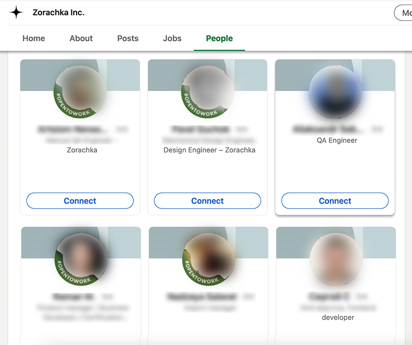 Zorachka's LinkedIn profile as of Oct. 2022
